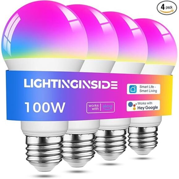 Smart Light Bulbs 100W Equivalent, 1350LM 11W WiFi Smart Bulb Compatible - Picture 7 of 7